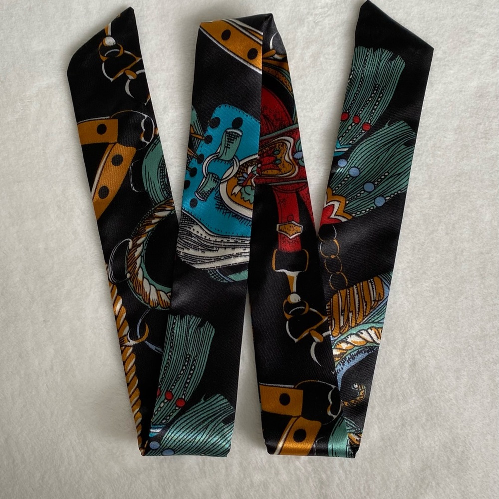 Skinny Scarf for Handbags, Hair Ties, Neck Scarf